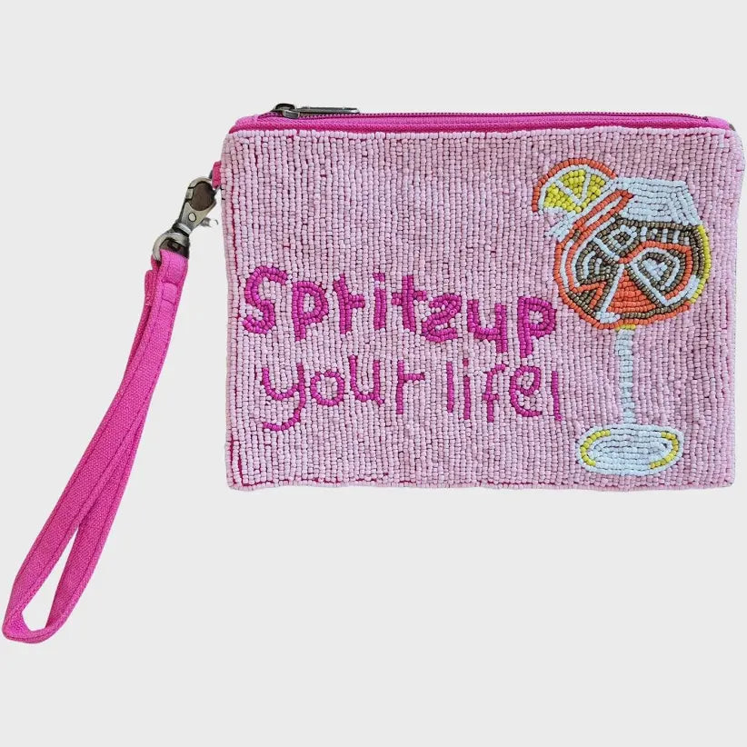 Spritz Up Your Life Beaded Clutch