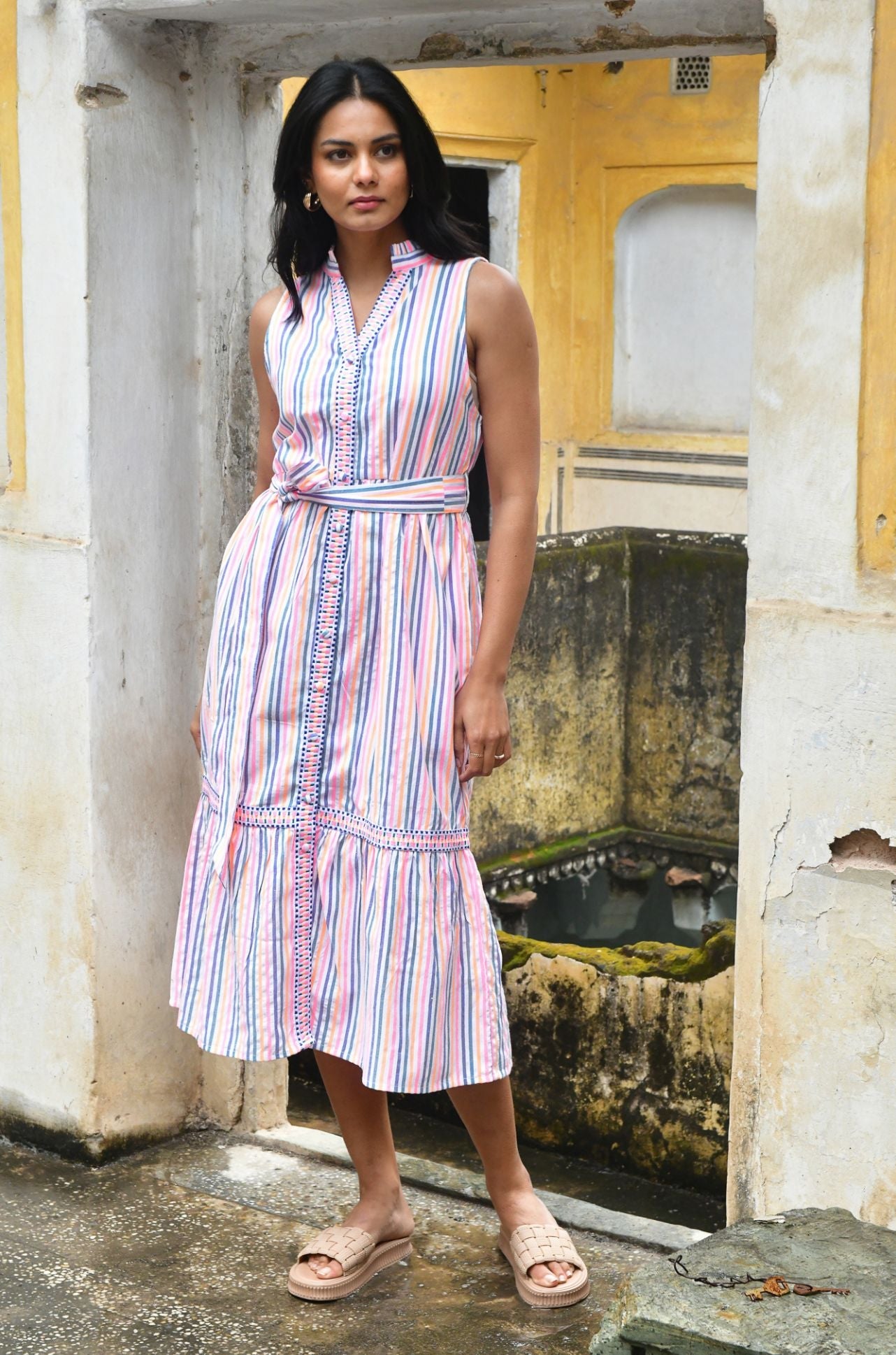 Sunset Sundress - Azure and Indigo