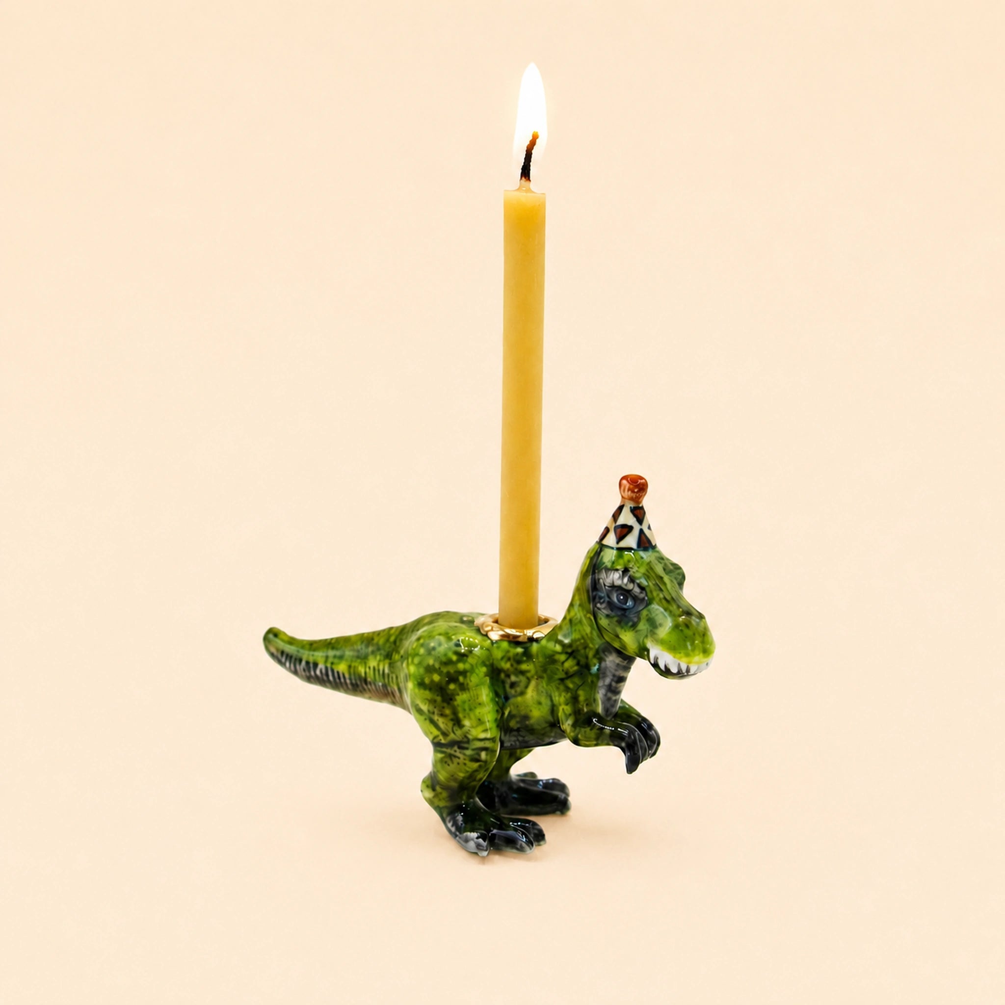 T-Rex Cake Topper | Porcelain Candle Holder