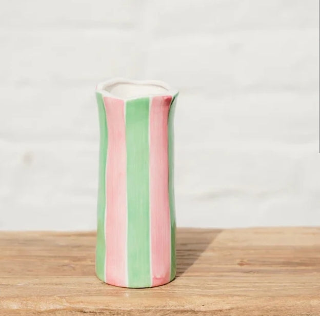 Small Pink & Mint Green Vase
