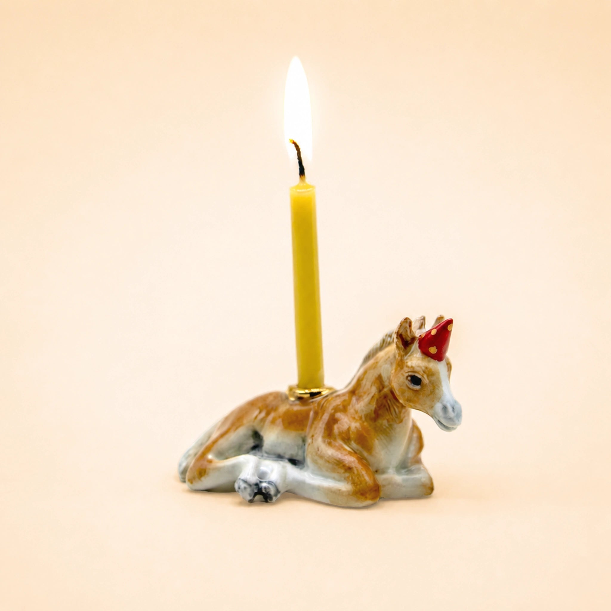 Year Of The Horse Chinese Zodiac Cake Topper | Porcelain Candle Holder