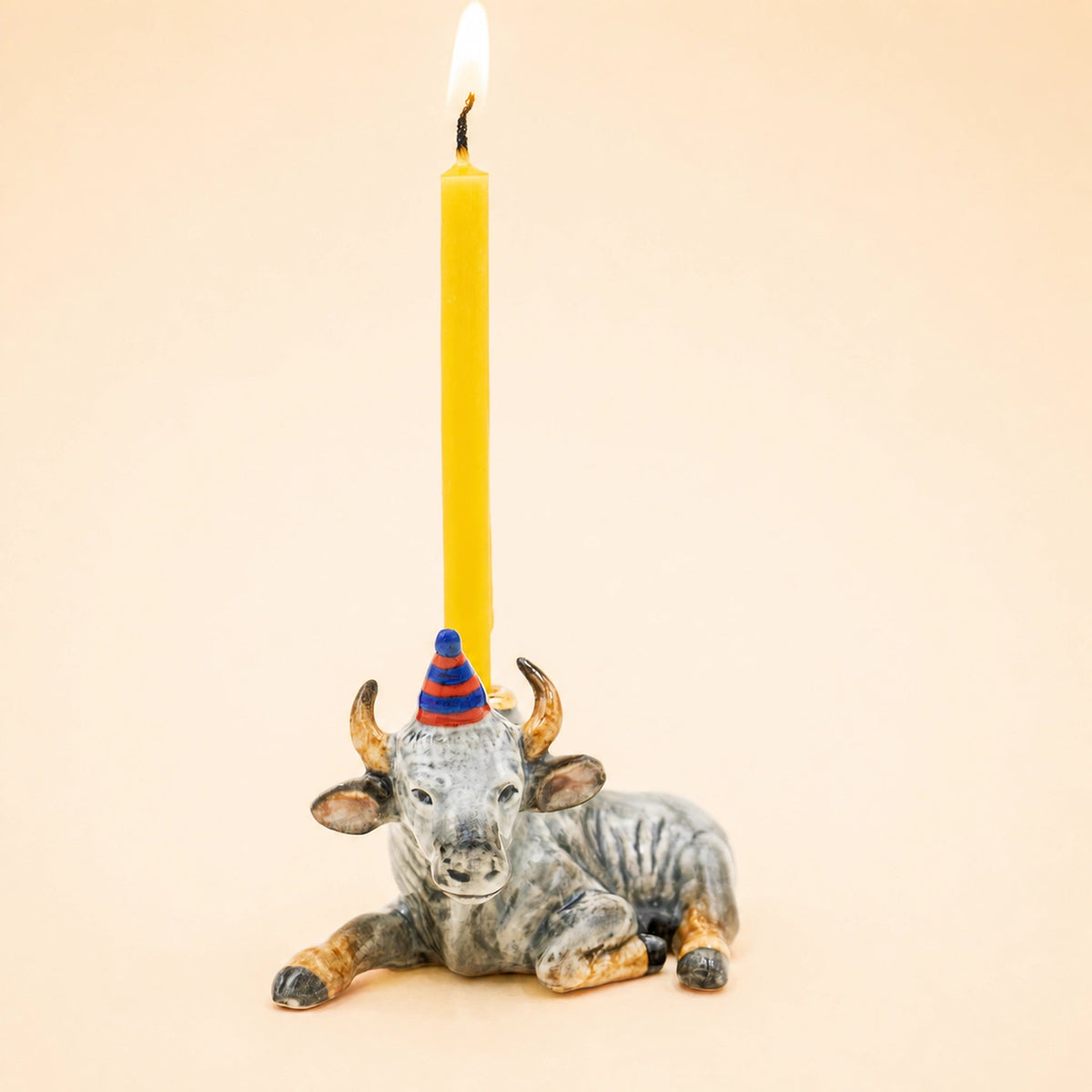 Year Of The Ox Chinese Zodiac Cake Topper | Porcelain Candle Holder