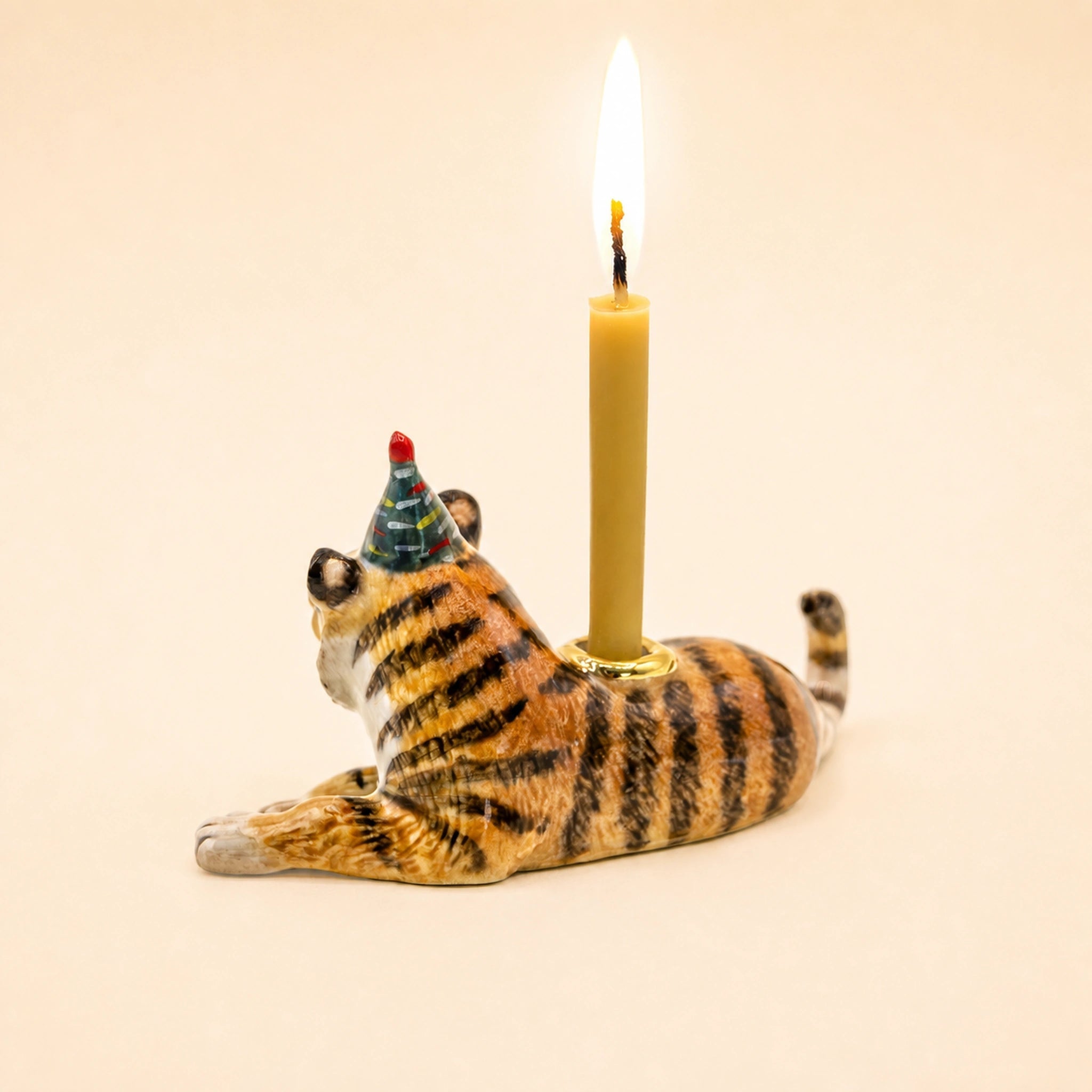 Year Of The Tiger Chinese Zodiac Cake Topper | Porcelain Candle Holder