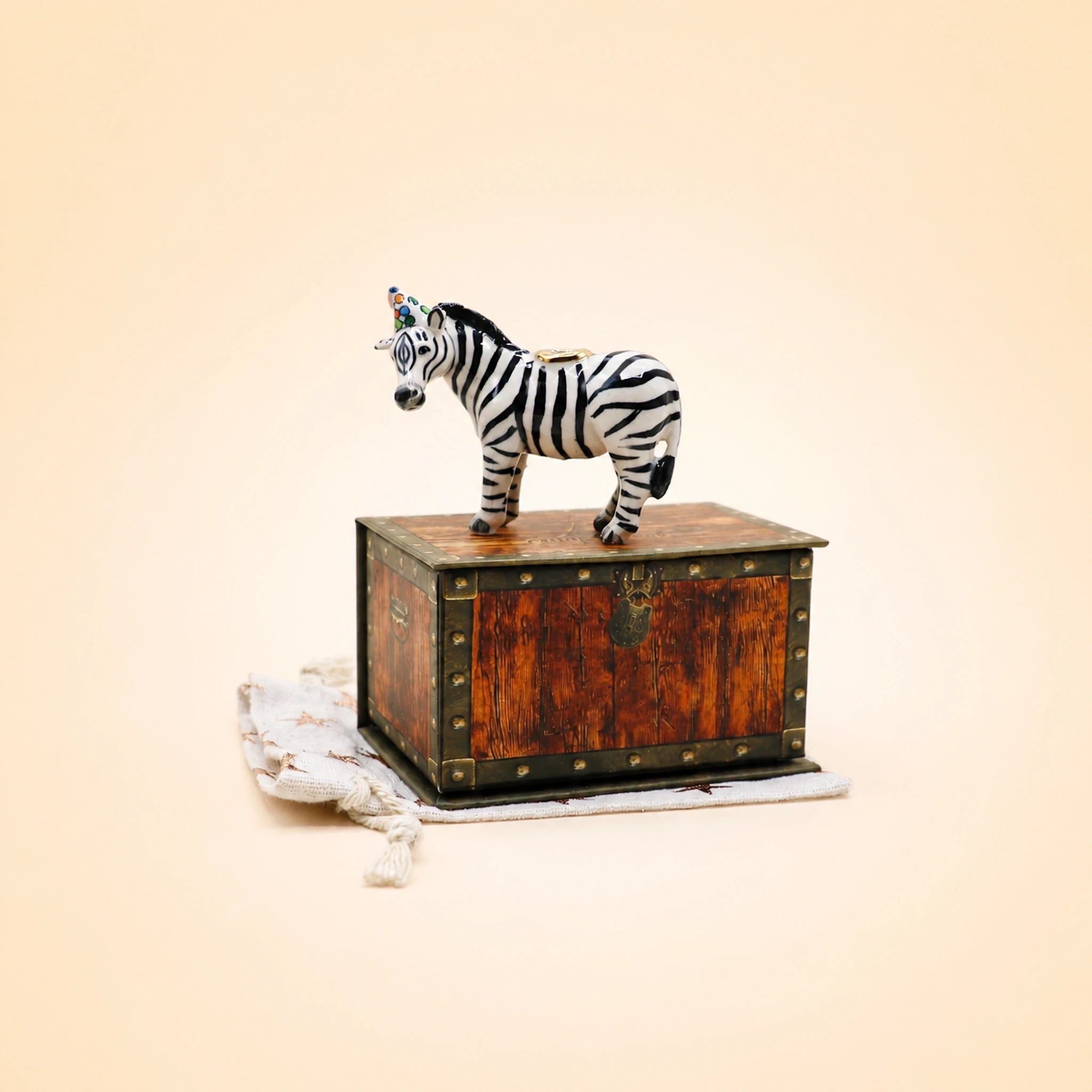 Zebra Cake Topper | Porcelain Candle Holder