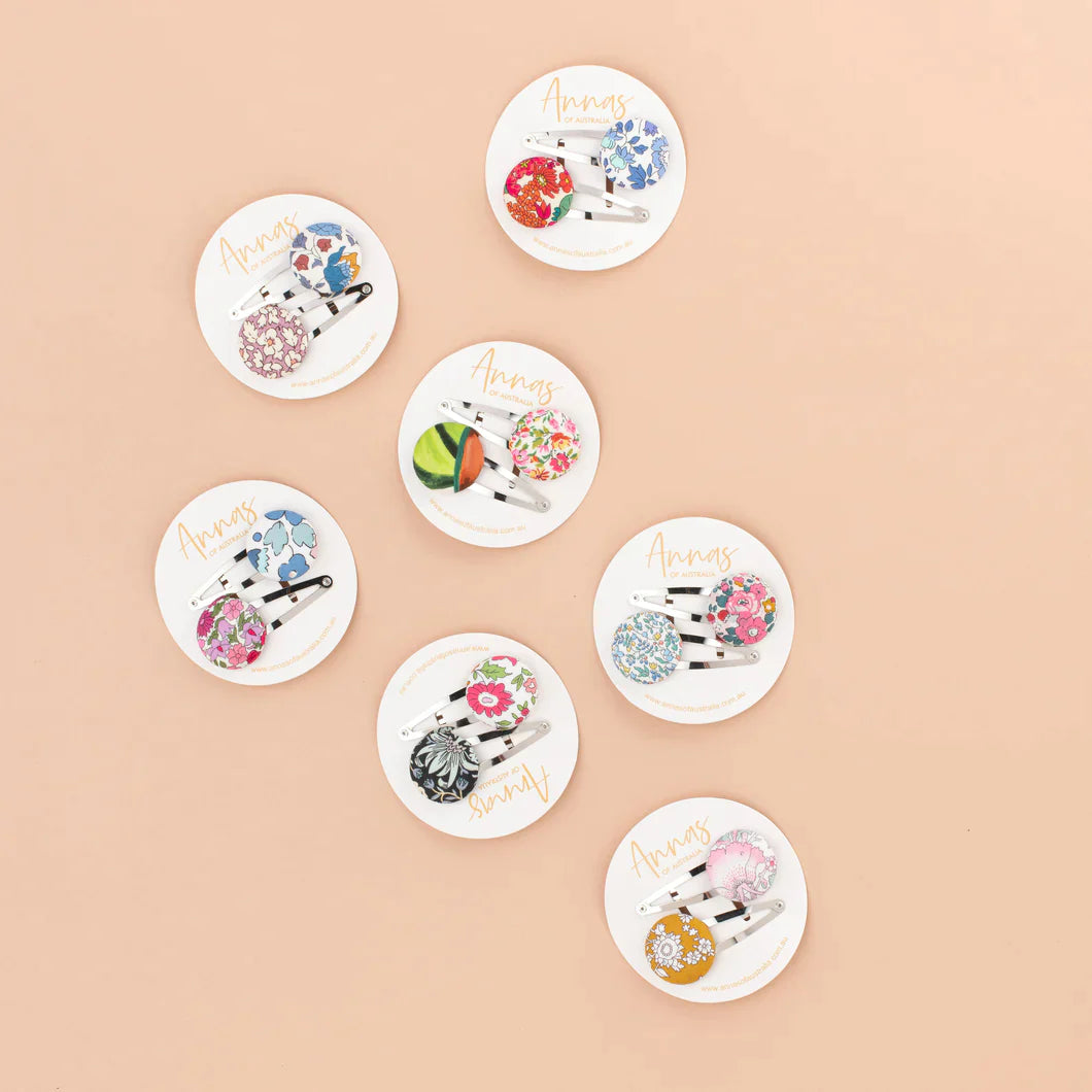 Button Clip Set - Liberty Print
