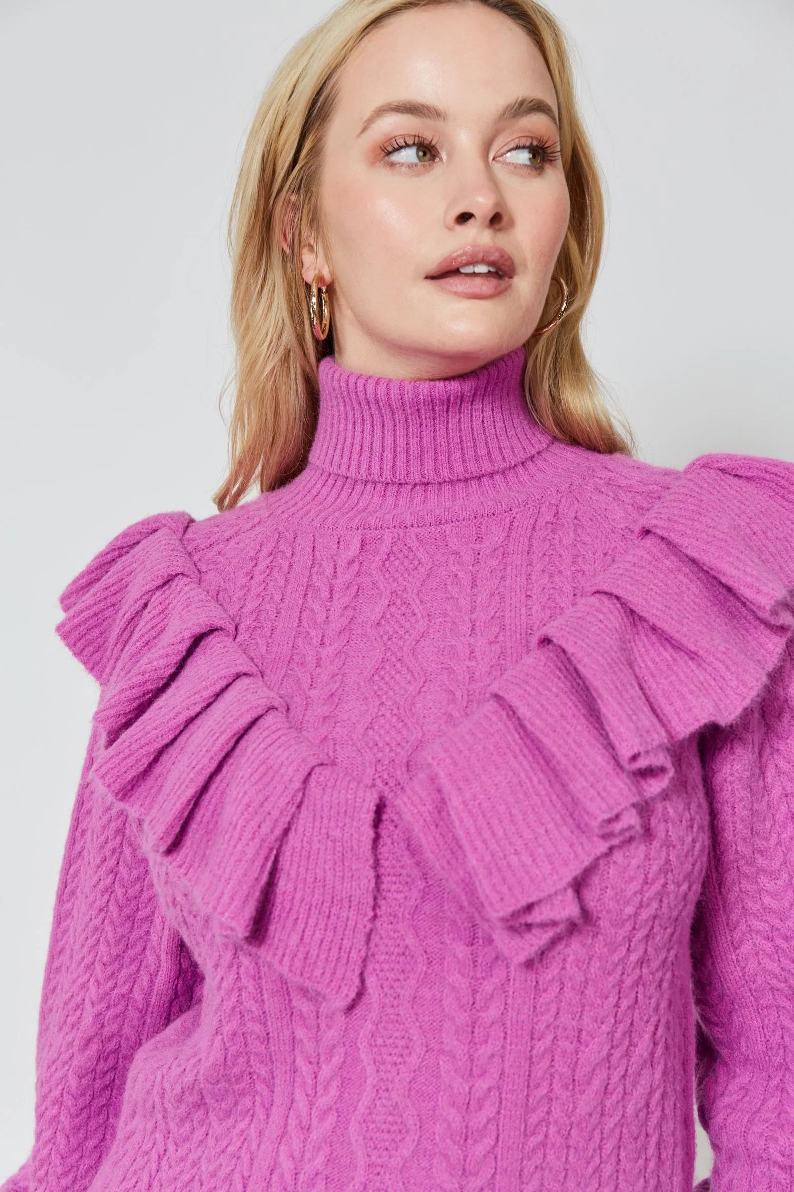 Romy Ruffle Knit - Orchid