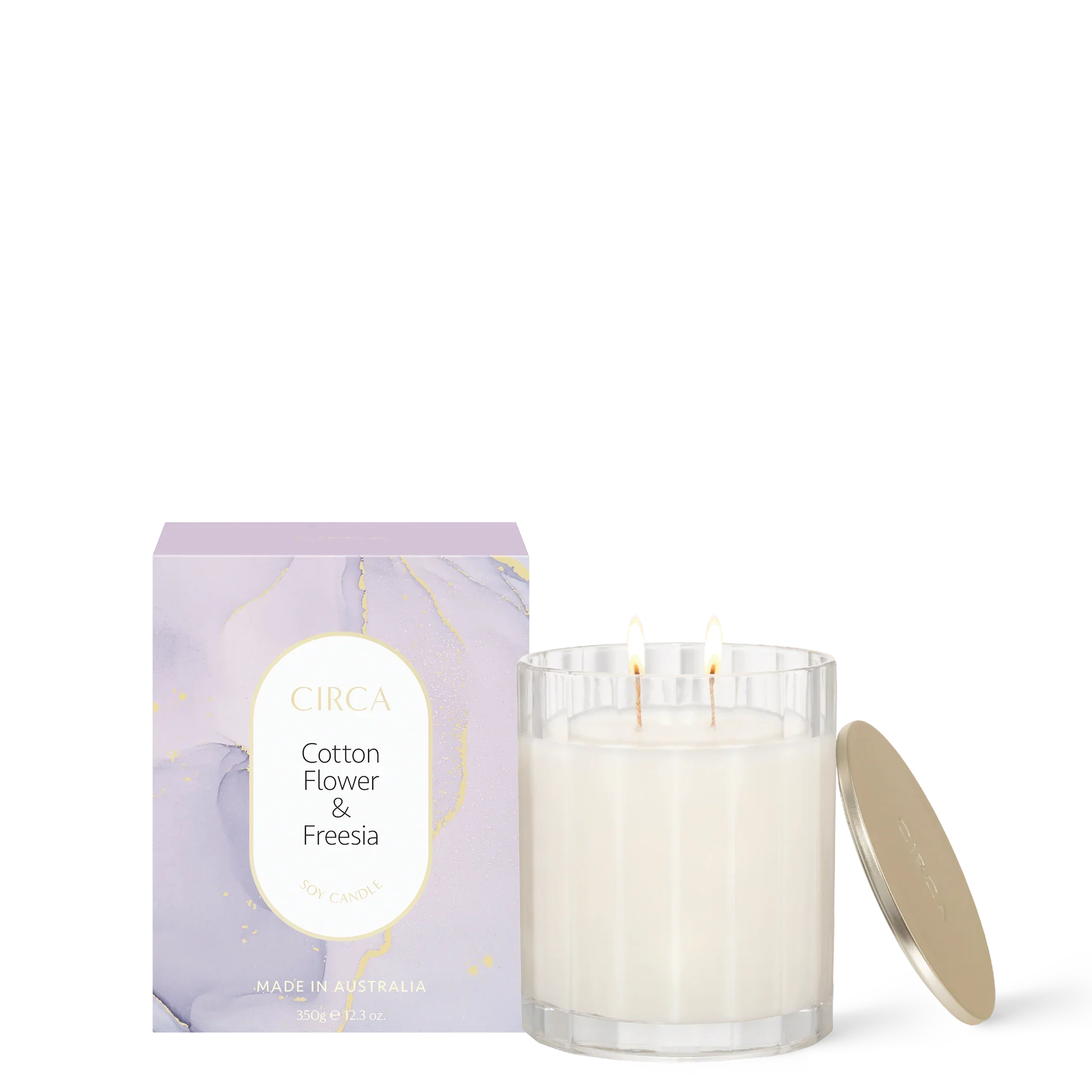 Cotton Flower & Freesia Soy Candle 350g