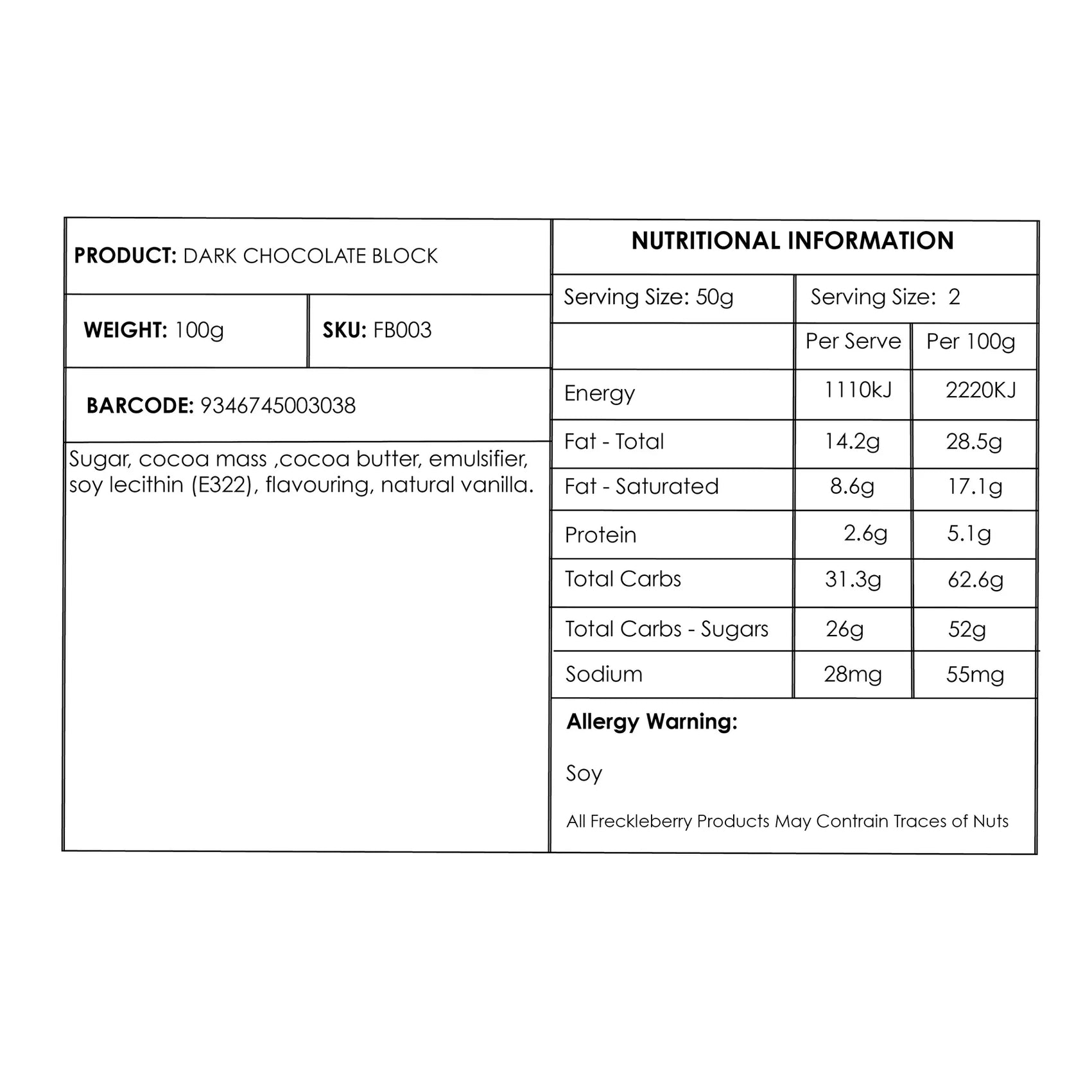 Premium Belgian Chocolate Block - Congrats