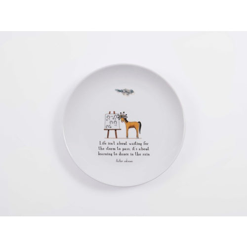 Crazy Horse Rain Dance Plate Small Ceramic Plate