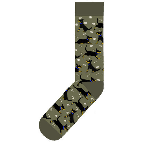 red tractor designs - Black & Tan kelpies Cotton Socks