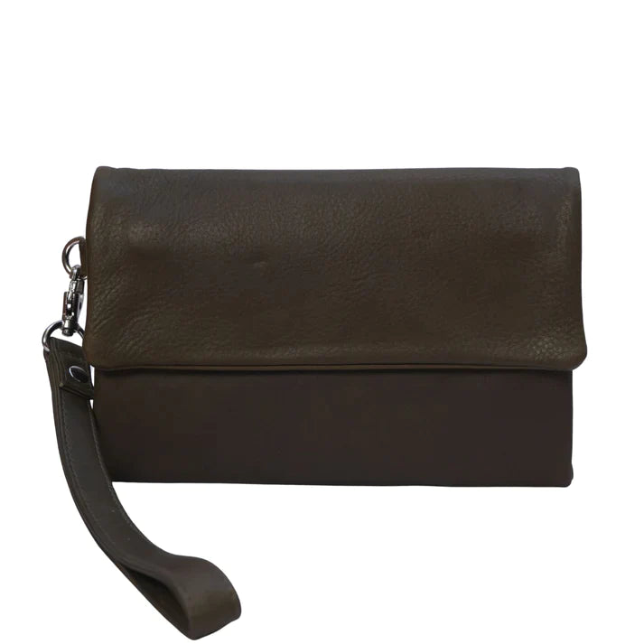 Oil pull up Leather Ladies Wallet- Olive Green