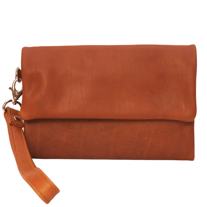 Oil Pull Up Leather Ladies Wallet - Tan